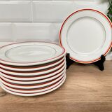 Set of 9 Pillivuyt dessert plates