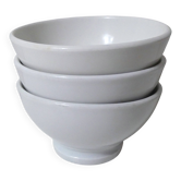 3 old white porcelain bowls PILLIVUYT