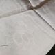 10 old damask linen napkins with monogram