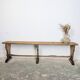 Old farmhouse bench in raw wood