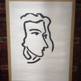 Lithograph Nadia looking to the right, after Henri Matisse - 1948