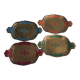 Set of 4 small Venetian trays, 1970 Italy