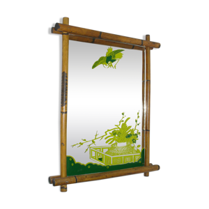 miroir en bambou des