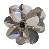 Wall lamp flower aluminum 1970