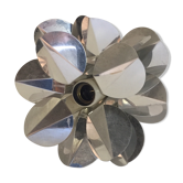 Applique fleur aluminium 1970