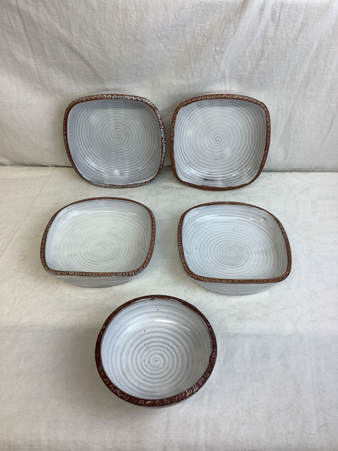 Set of vintage cups made in France Vallauris