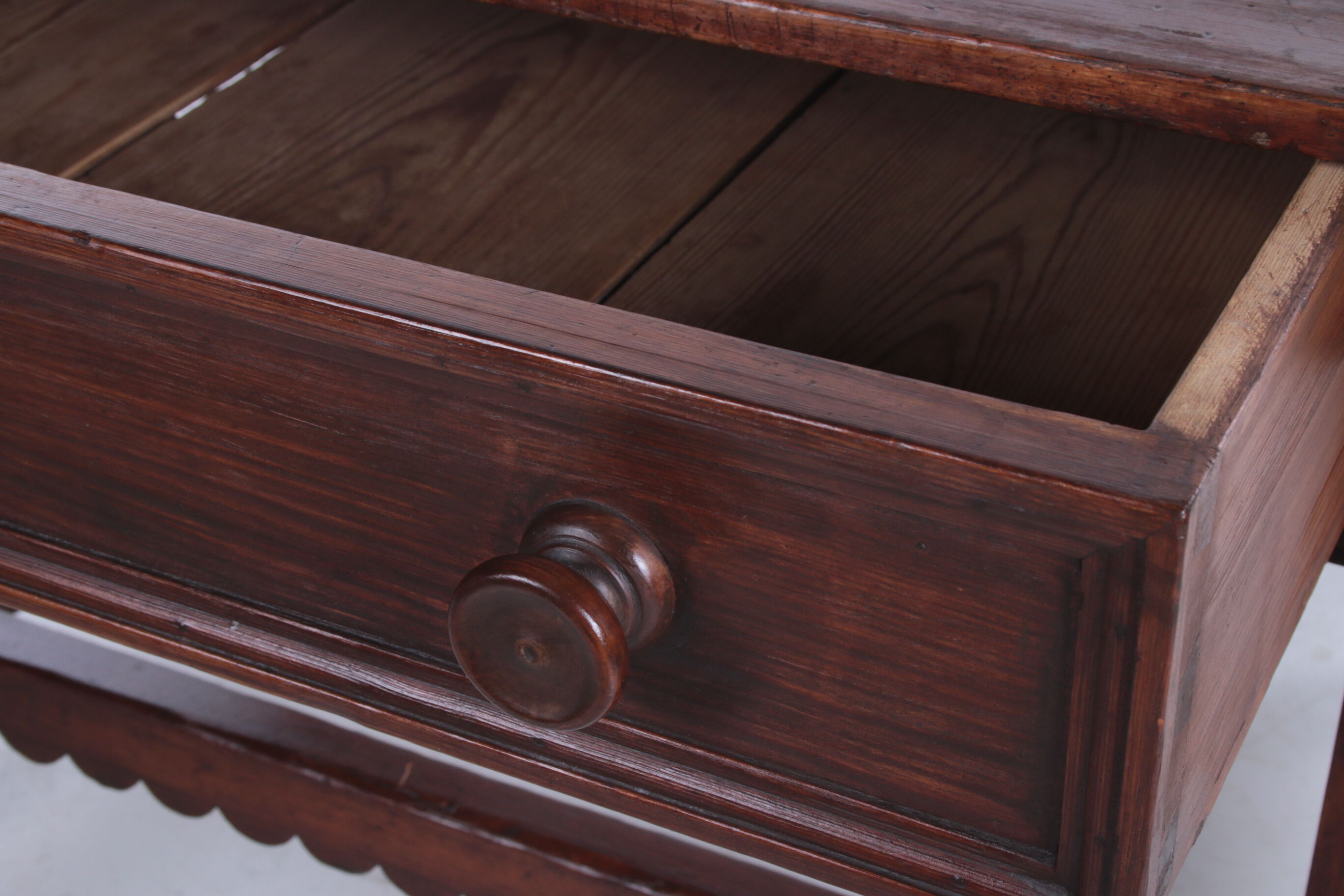 Brutalist 19th century Spanish wooden payment table or side table