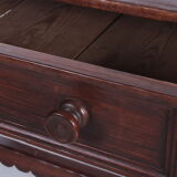 Brutalist 19th century Spanish wooden payment table or side table