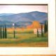 Peinture à l'huile sur toile paysage toscan signé r.venturi