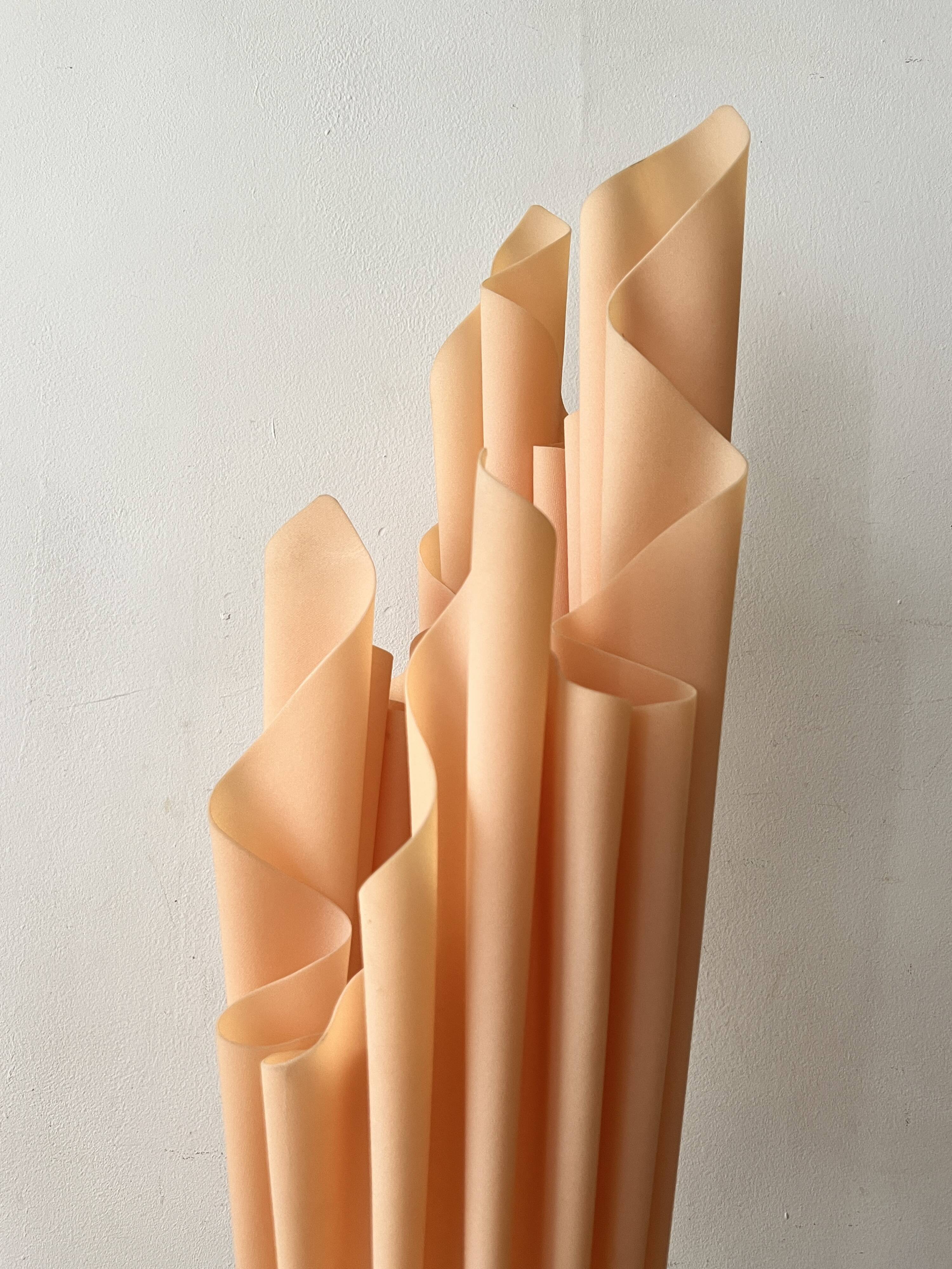 Athena table lamp draped in beige and pink, Georgia Jacob 1970