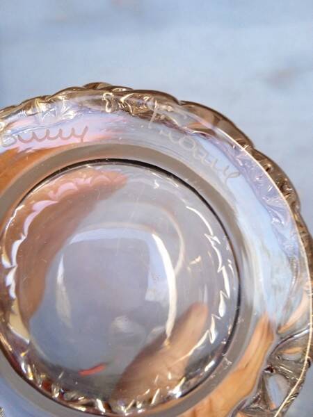 Serie 5 verres Daum cristal filigrané