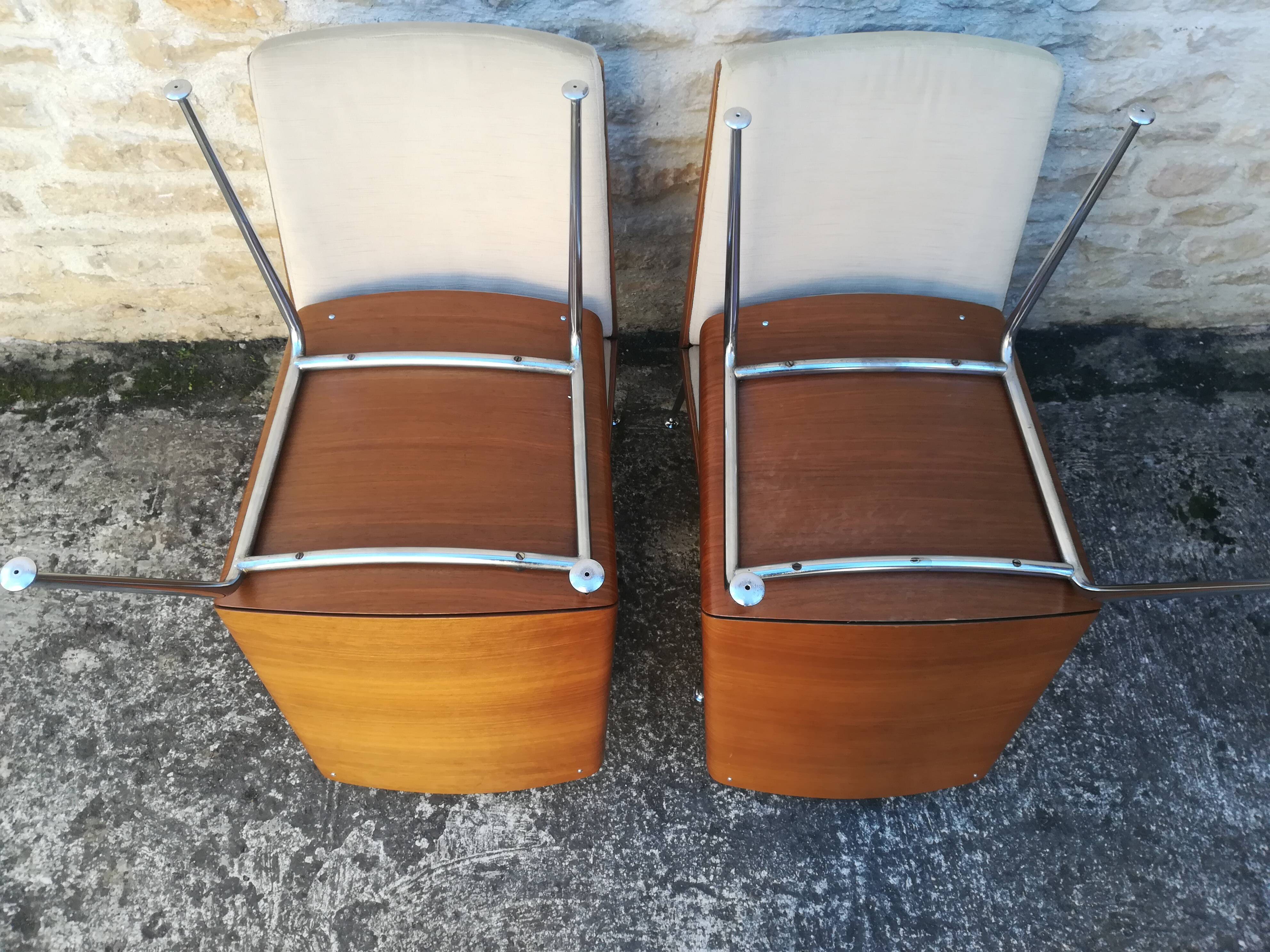 Wooden and fabric shell chairs