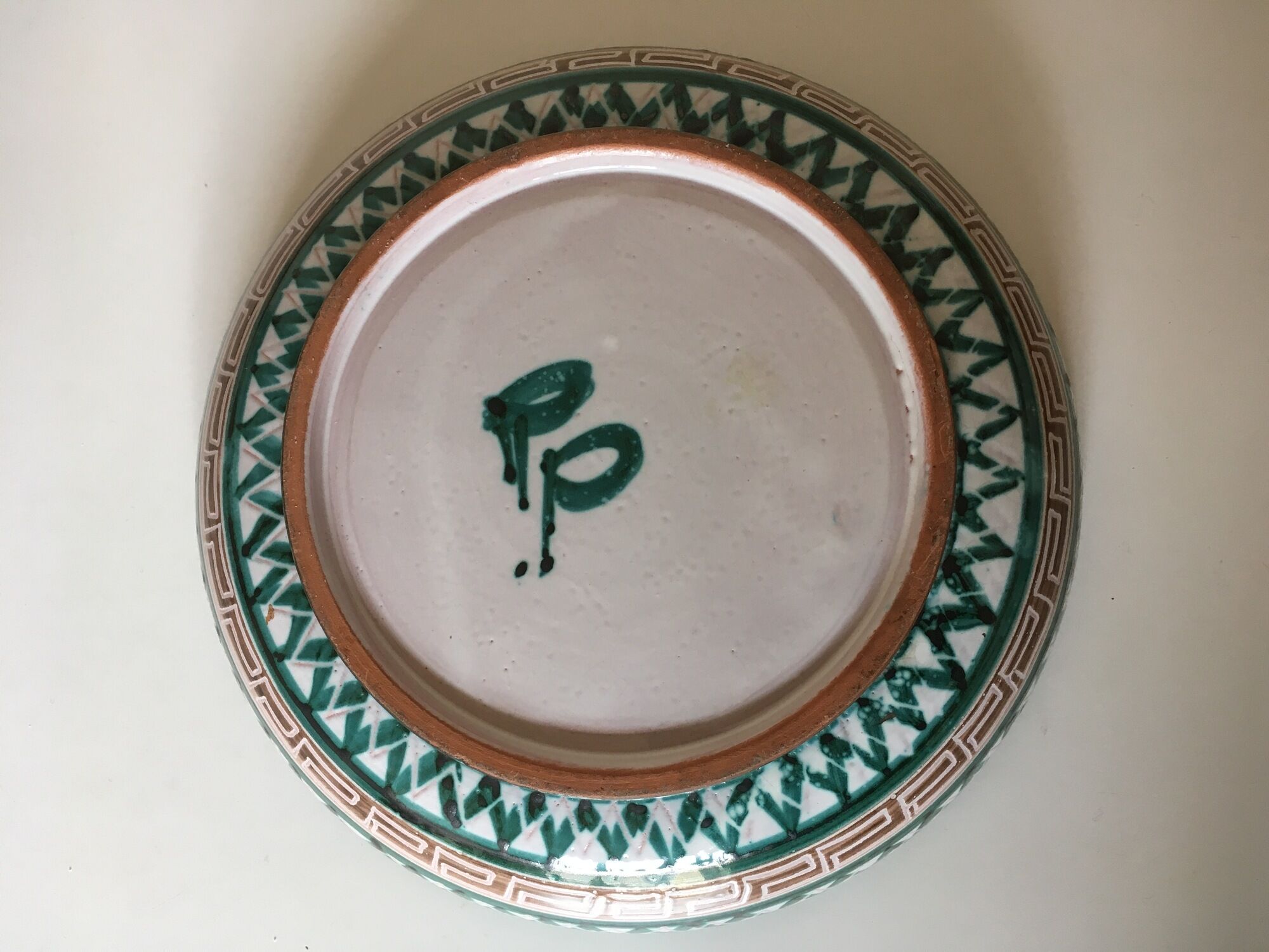 Ceramic plate by Robert Picault to Vallauris 60s