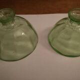 Two bottles in glass, (certainly), surroundings of the 1930s