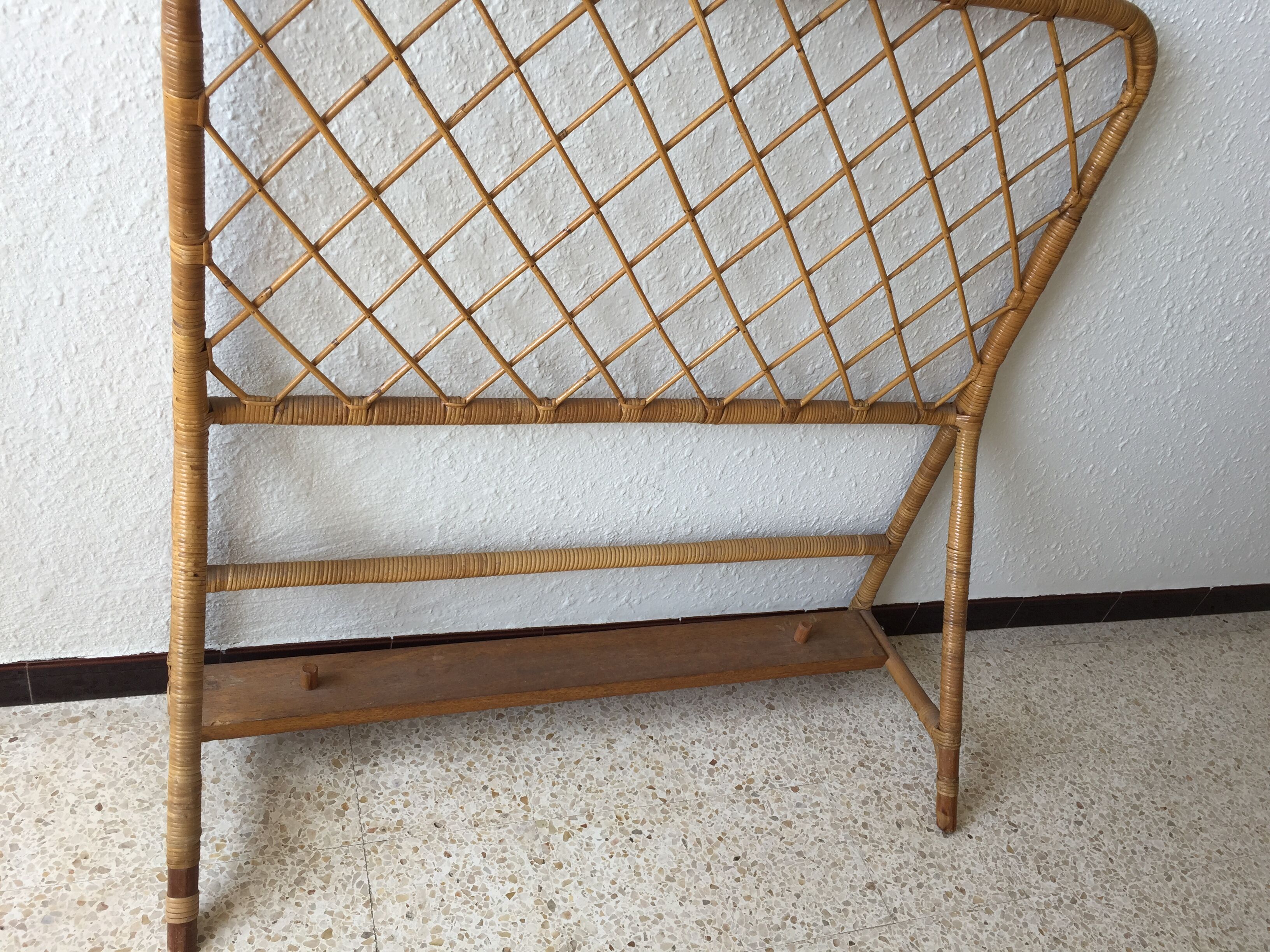 Foot and headboard rattan vintage