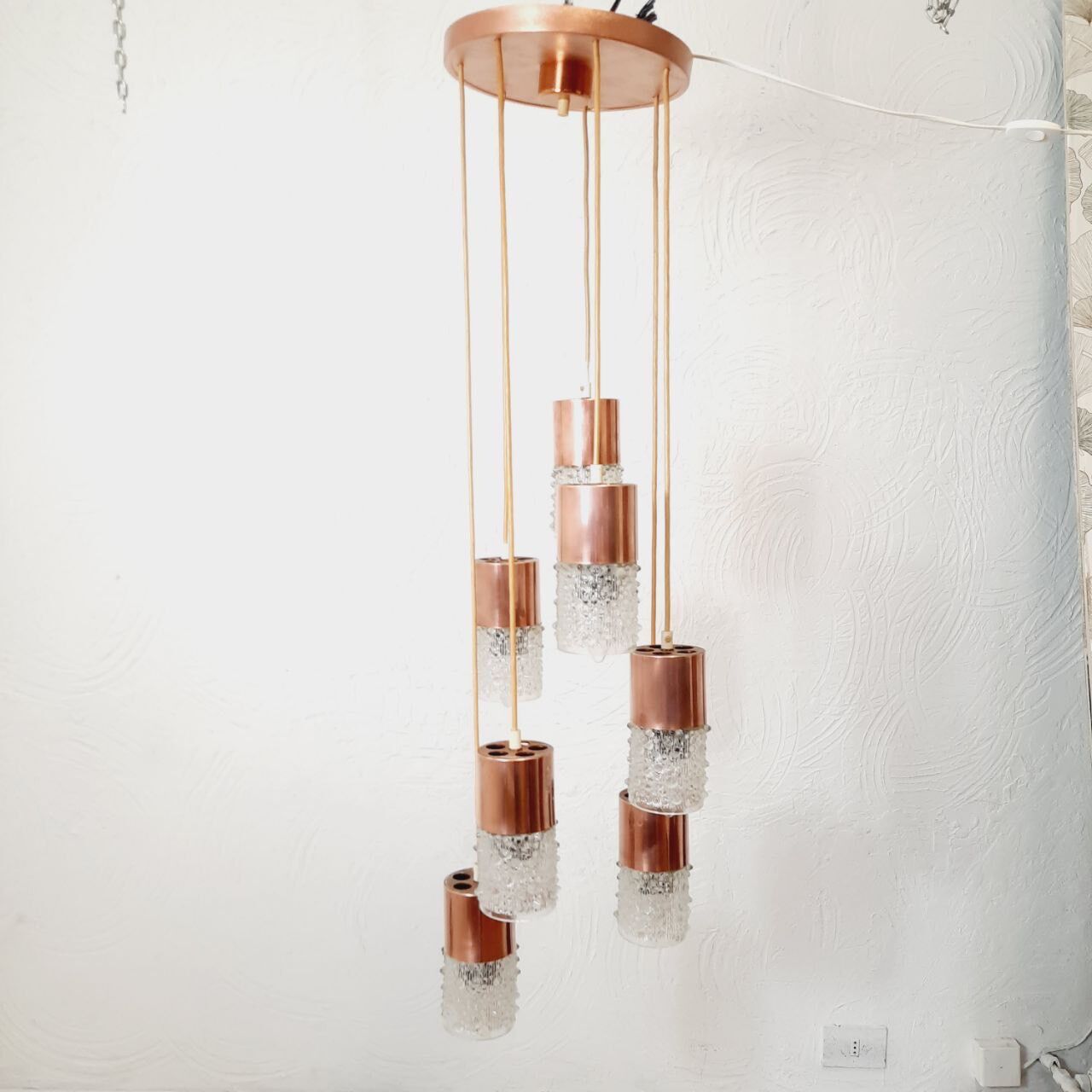 Cascade chandelier - vintage - VEB Narva - made in Germany.