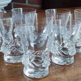Series 10 crystal glasses Daum France model Sorcy
