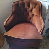 Vintage velvet armchair