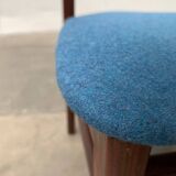 Mid-century walnut dining chairs, 1960s, set of 6.