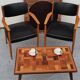 Fauteuils simili cuir scandinave