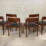 6 Scandinavian Scandinavian Scantic Mobelvaerk chairs