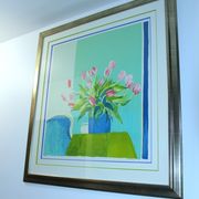 Bouquet of tulips, lithograph signed by Roger Mühl, printed by Mourlot, c. 1980-1990
