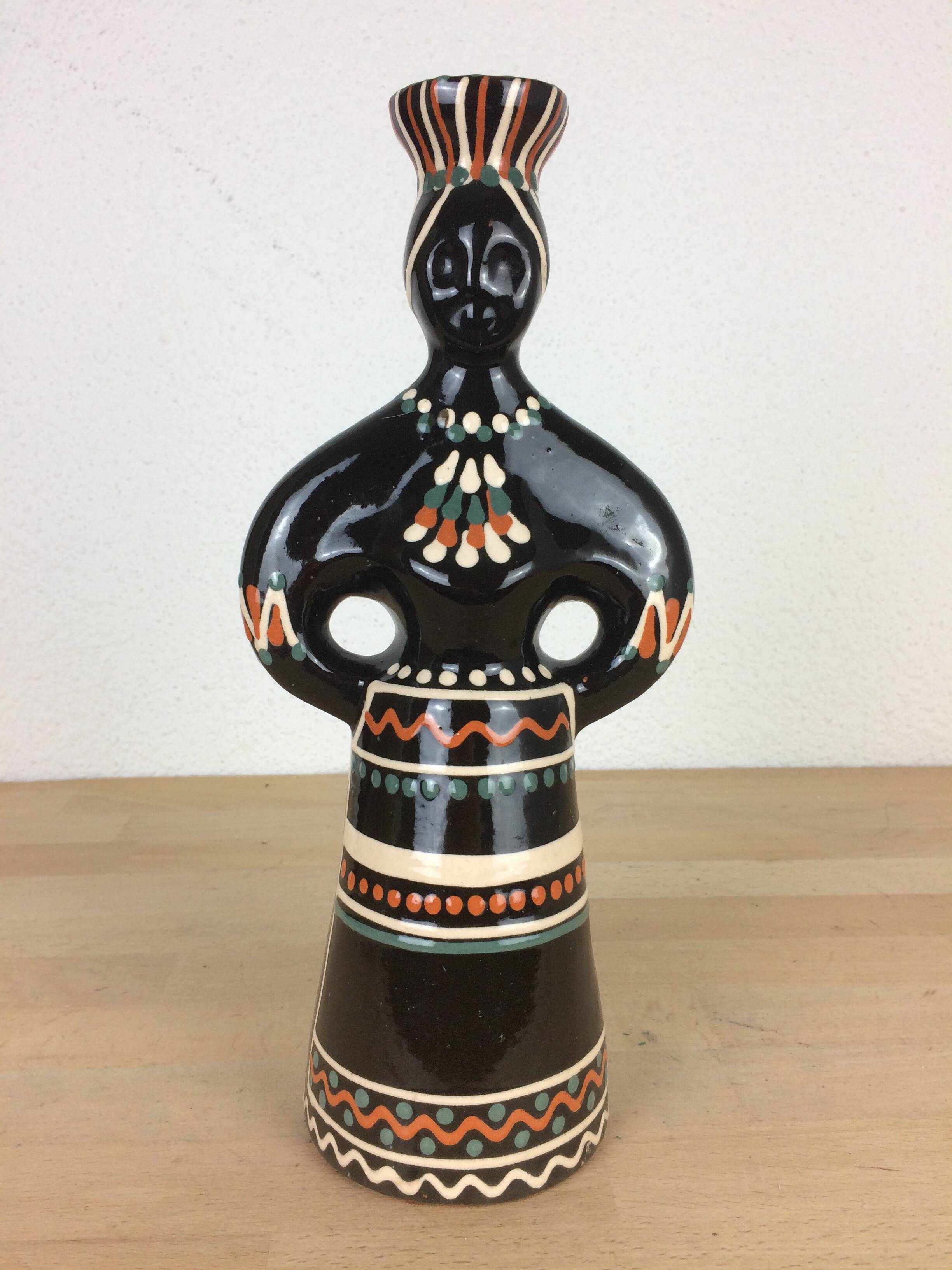 Vintage ceramic anthropomorphic candle holder