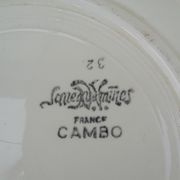 Set de 3 assiettes creuses en faïence de Sarreguemines modèle Cambo