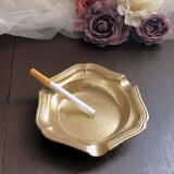 Retro golden brass ashtray