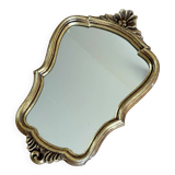 Vintage gold shell mirror