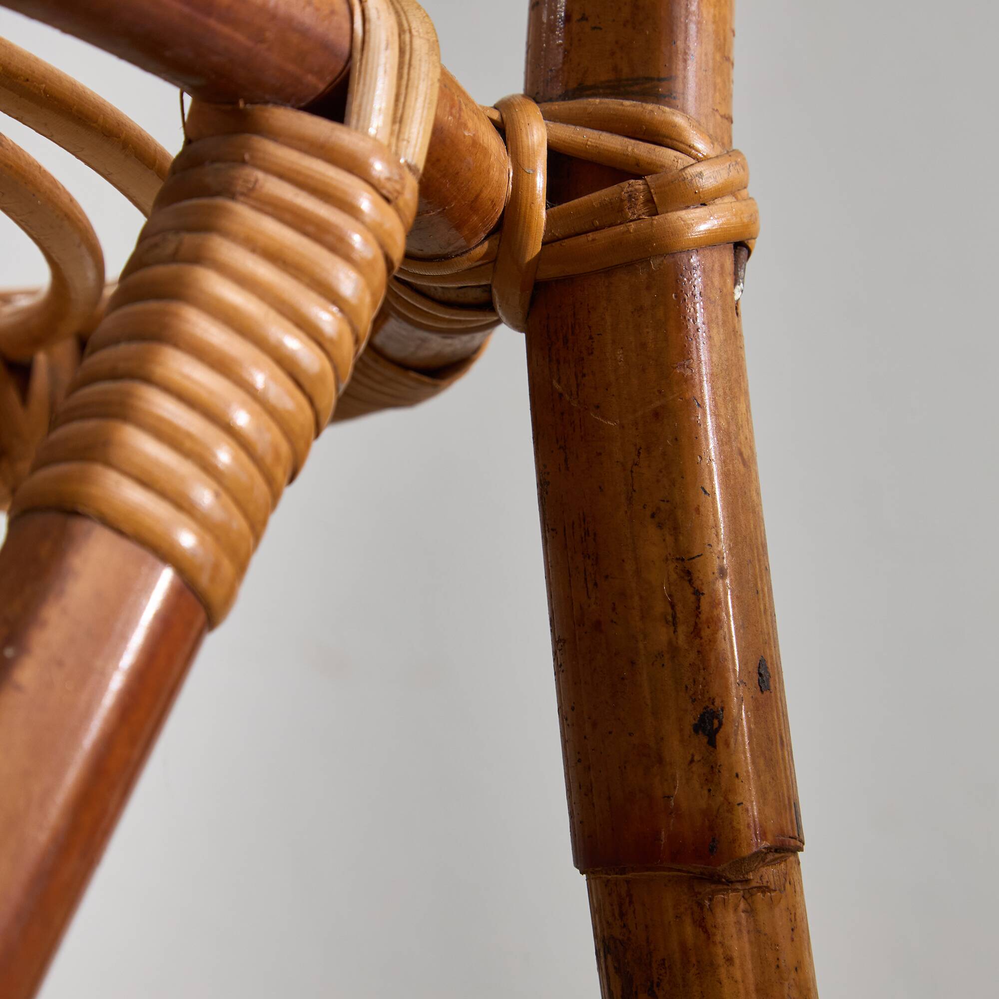 Curved Bamboo Chair, 1960s