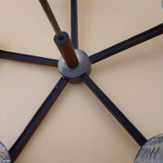 Lustre 5 branches teck et laiton design scandinave