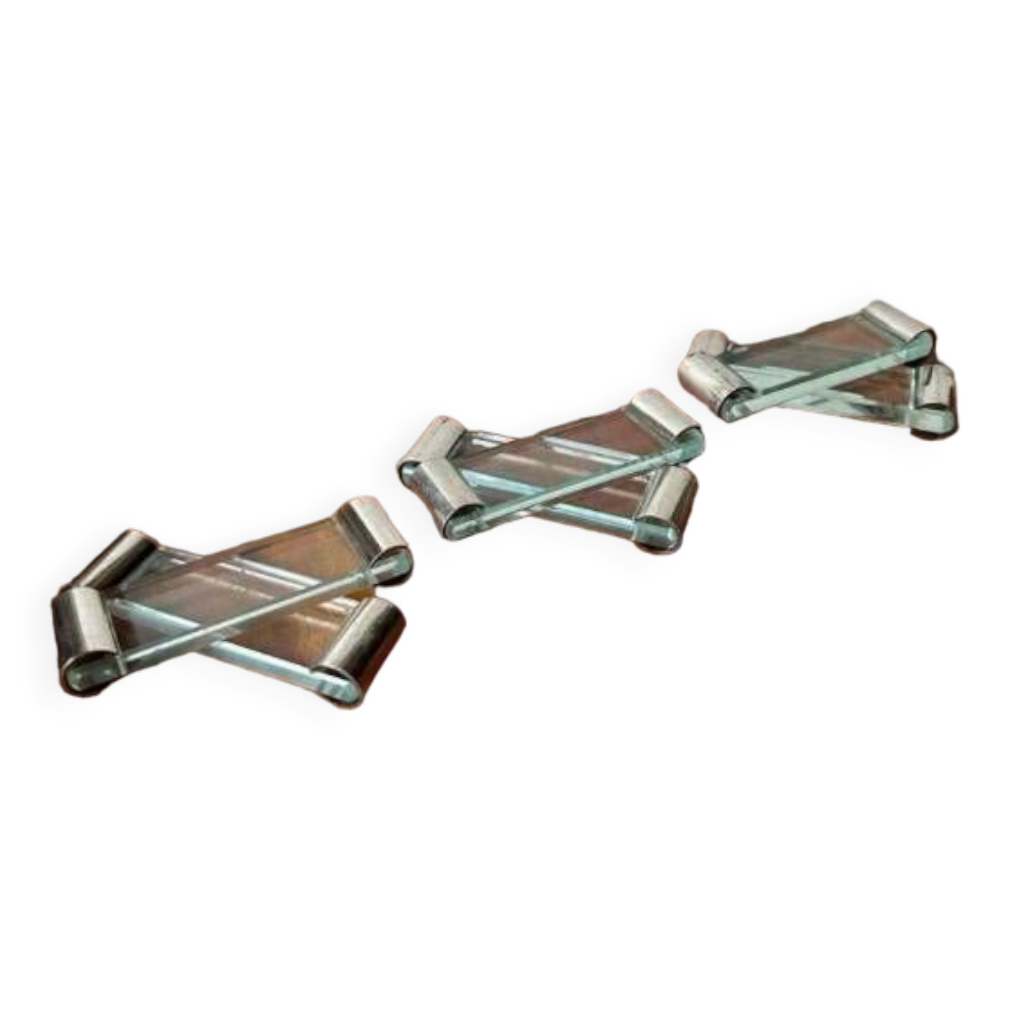 6 Crystal / Silver Metal Knife Holders - DLG Adnet