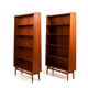 Pair conical Danish Bookcases in Teak by Johannes Sorth