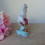 Pottery rooster figurine, rooster statuette, vintage country house decoration
