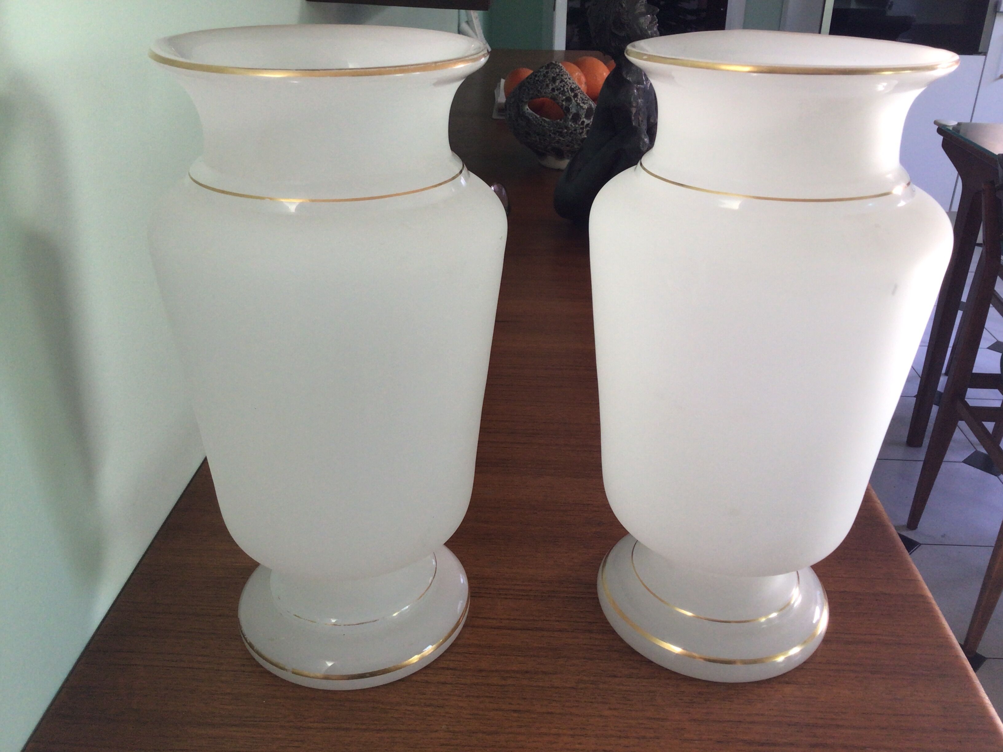 Pair of opaline vases