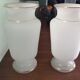 Paire vases opaline