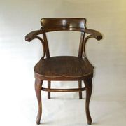Thonet office chair No. 6150 from 1911, saddle wood seat - Bentwood -