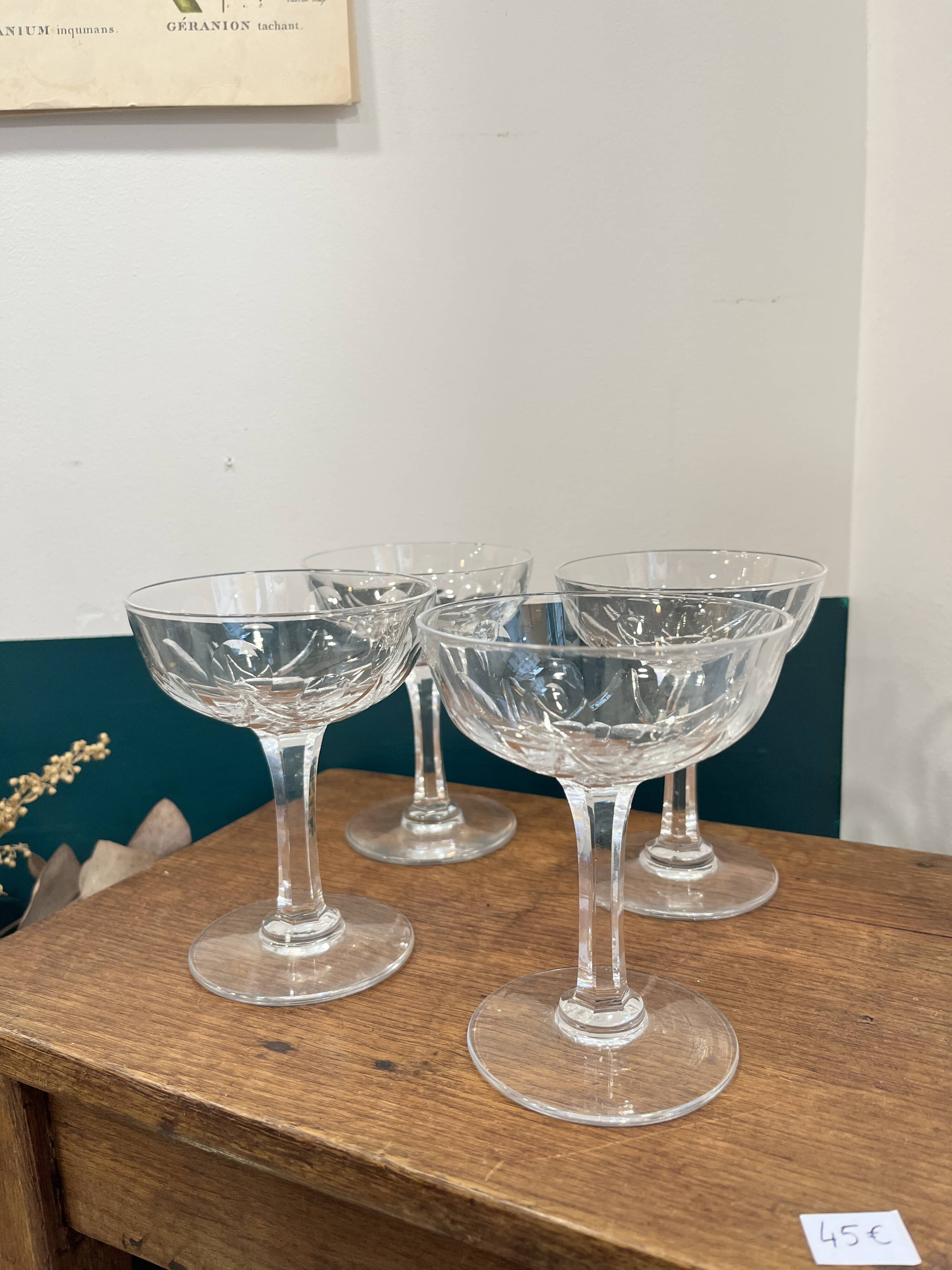 Saint louis crystal champagne cups