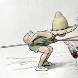 Lithograph “The secrets of the sea” by Georges Redon, 1926