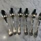 6 tablespoons. Antique. Silver-plated.