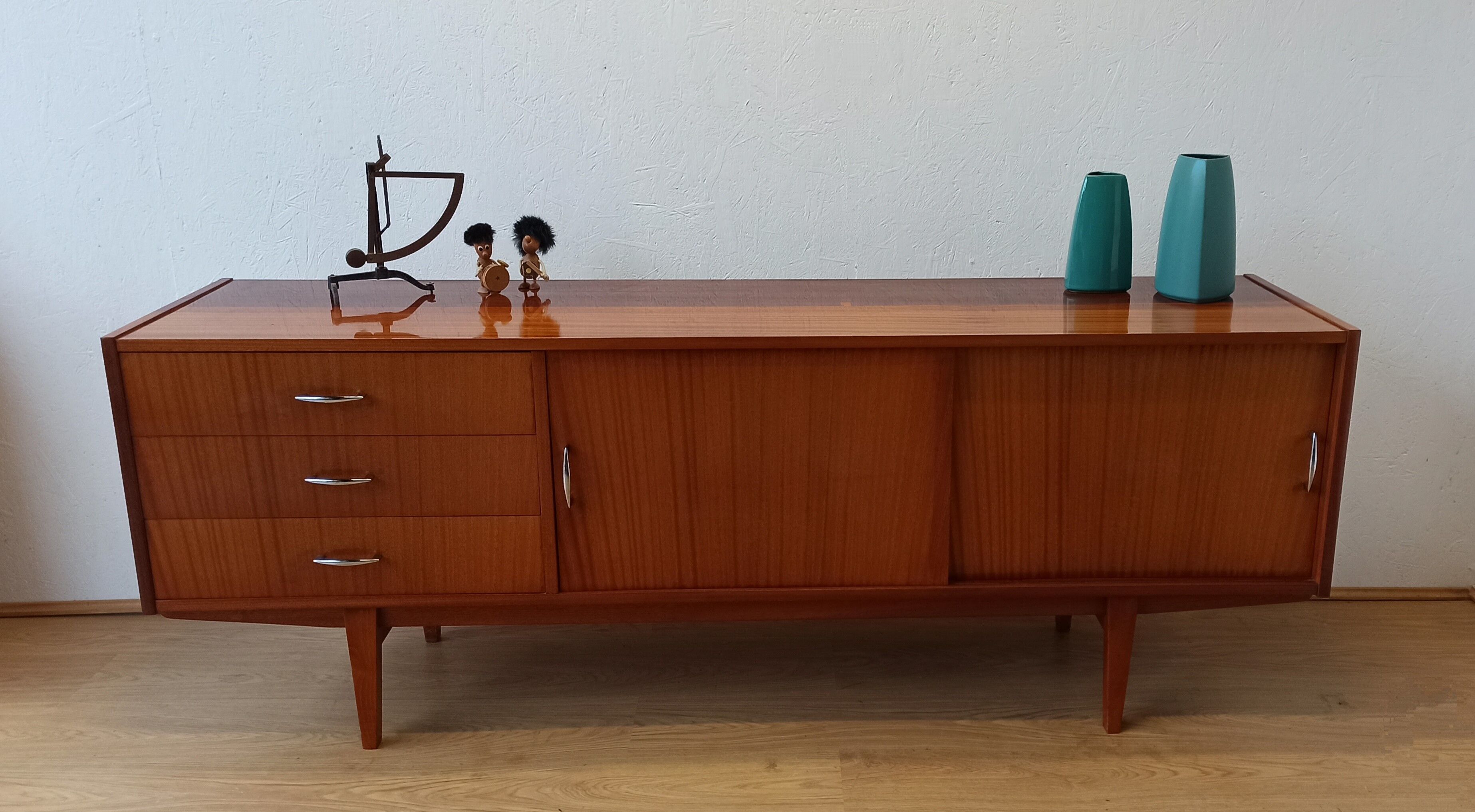 Modernist long sideboard of the 1970s