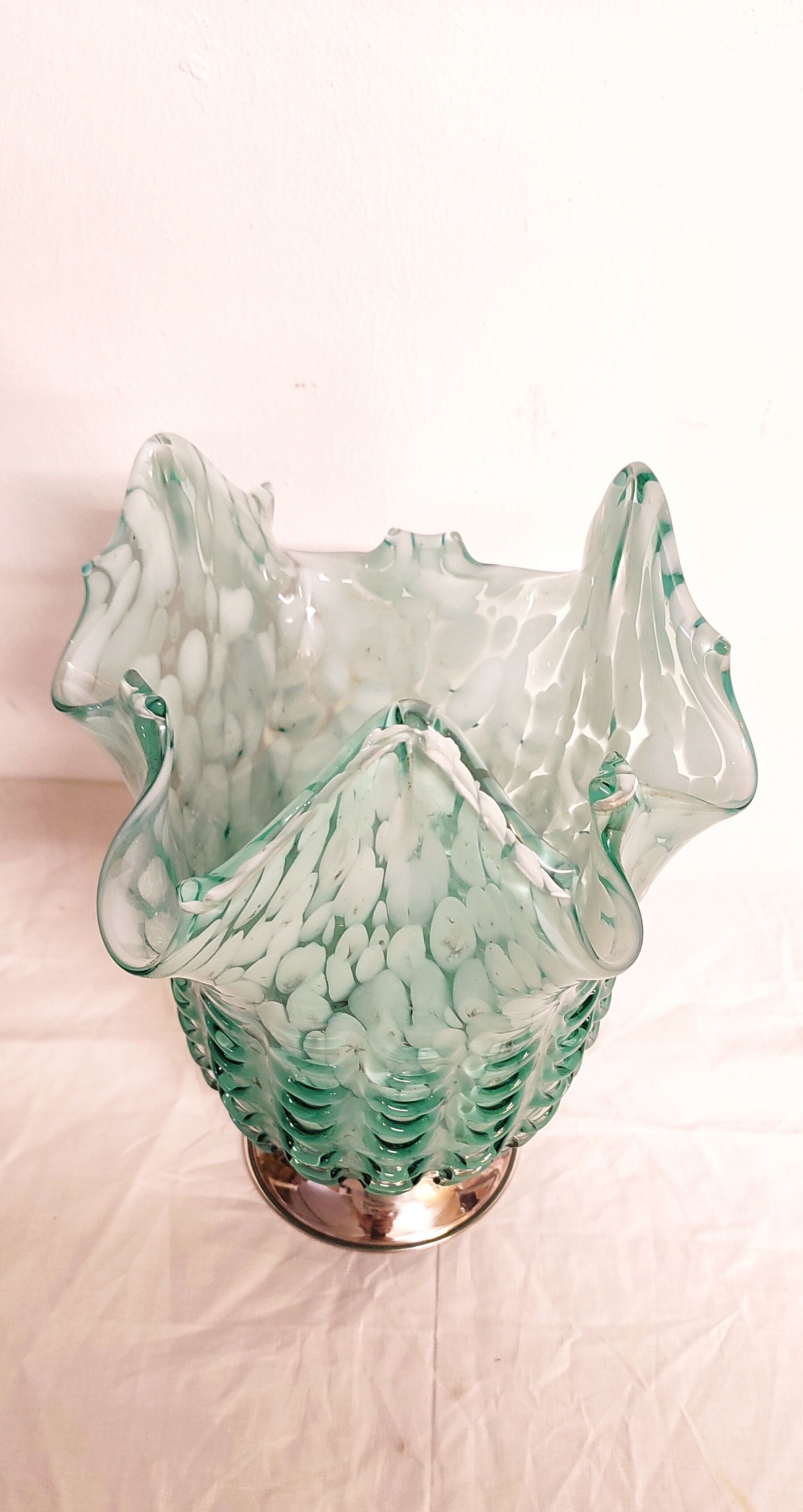 Blue Murano glass vase, Italy, 1970s