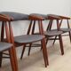 Set of four teak chairs, Danish design, 1960s, designer: Ejner Larsen & Aks