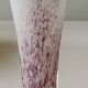 Peter Kaspar Soliflore Vase/Floral design, collared neck. Blown art glass, speckled purple. Shell inclusion. Dim 26.5 x 13 cm