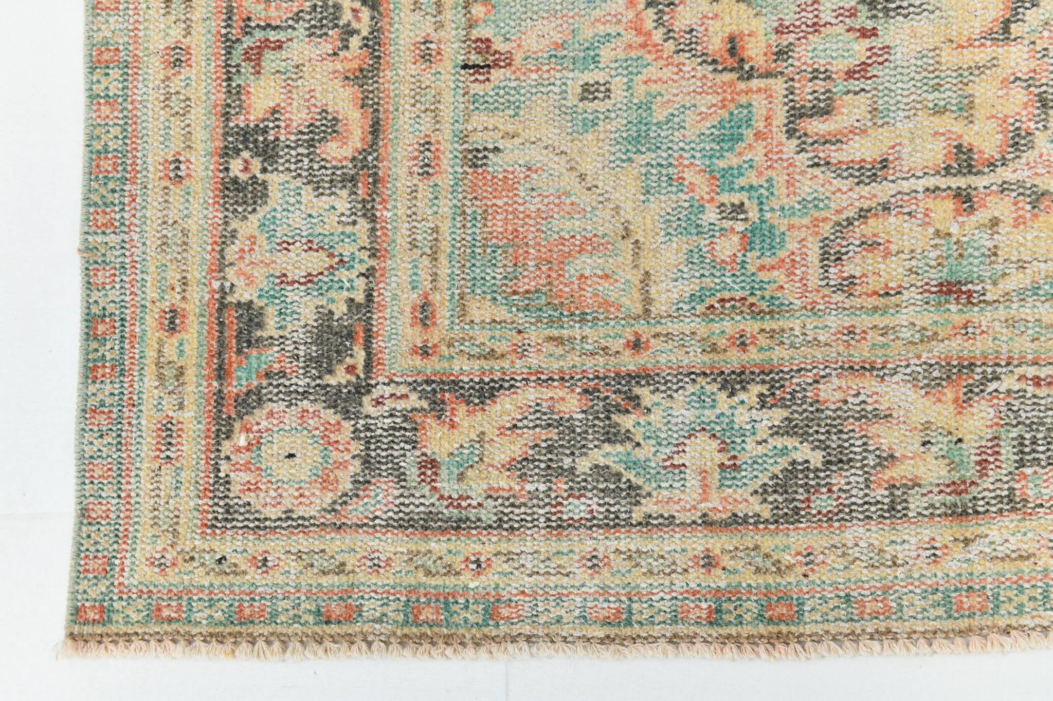 Tapis turc classique vintage saumon et beige, 185 x 291 cm
