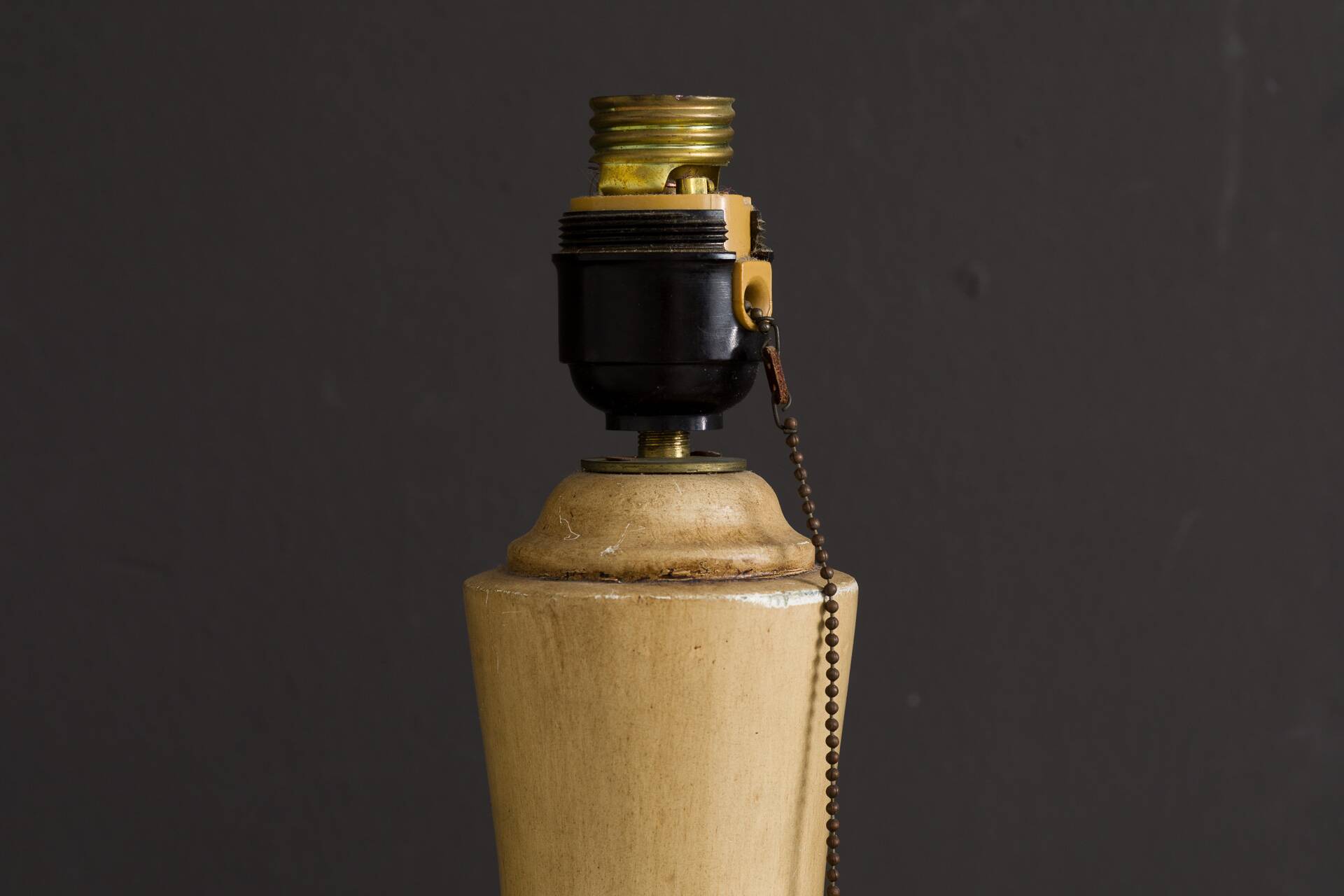 Vintage hand-carved wooden lamps by Mariano García