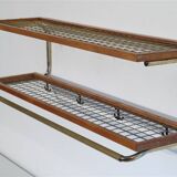 Shelf, vintage Scandinavian coat rack 1960