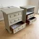 Pair of revamped clay green bedside tables