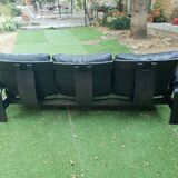 3 seater leather sofa 1970